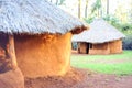 Traditional, tribal village of Kenyan people Royalty Free Stock Photo