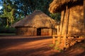 Traditional, tribal village of Kenyan people Royalty Free Stock Photo