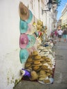 Traditional Tropical Hats Street Market Royalty Free Stock Photo