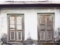Traditional tropical louvred wooden windows Royalty Free Stock Photo