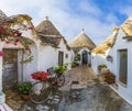 The traditional Trulli houses in Alberobello city, Apulia, Italy Royalty Free Stock Photo