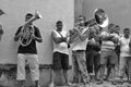 Traditional trumpet band in Serbia. Guca Trumpet Festival