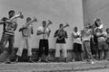 Traditional trumpet band in Serbia. Guca Trumpet Festival