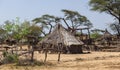 Traditional tsemay houses. Omo Valley. Ethiopia.