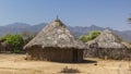 Traditional tsemay houses. Omo Valley. Ethiopia.