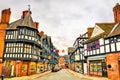 Traditional Tudor English style houses in Chester, England