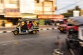 Traditional tuk-tuk Thailand, in motion blur Royalty Free Stock Photo