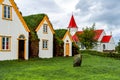 Traditional turf houses in Glaumbaer - Iceland Royalty Free Stock Photo