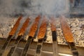 Traditional turkish adana kebab ready to cook Royalty Free Stock Photo