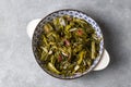 Traditional Turkish appetizers Aegean Herbs Salad, Radish Salad. Turkish name ege otlari mezesi or salatasi