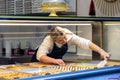 Traditional Turkish baklava sold at Antep baklava shop in Podgorica, Montenegro