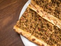 Traditional Turkish beef Pide