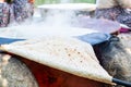 Traditional turkish bread. Also known as `yufka ekmek` Royalty Free Stock Photo