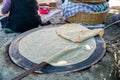 Traditional turkish bread. Also known as `yufka ekmek` Royalty Free Stock Photo