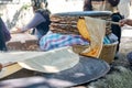 Traditional turkish bread. Also known as `yufka ekmek` Royalty Free Stock Photo