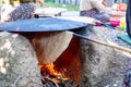 Traditional turkish bread. Also known as `yufka ekmek` Royalty Free Stock Photo