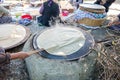 Traditional turkish bread. Also known as `yufka ekmek` Royalty Free Stock Photo