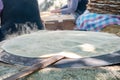 Traditional turkish bread. Also known as `yufka ekmek` Royalty Free Stock Photo