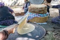 Traditional turkish bread. Also known as `yufka ekmek` Royalty Free Stock Photo