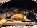 Traditional Turkish bread straight from the farm oven Royalty Free Stock Photo