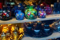 Traditional Turkish ceramic souvenirs at the Istanbul market