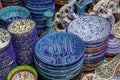 Traditional Turkish ceramics and plates for gift Royalty Free Stock Photo