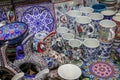 Traditional Turkish ceramics and plates for gift Royalty Free Stock Photo