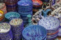 Traditional Turkish ceramics and plates for gift Royalty Free Stock Photo