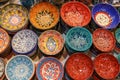 Traditional Turkish ceramics and plates for gift Royalty Free Stock Photo