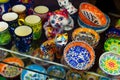 Traditional Turkish ceramics for sale in souvenir shop in Istanbul Royalty Free Stock Photo