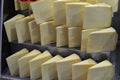 Traditional Turkish cheese for sale, close up