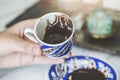 Traditional turkish coffee and fortune telling Royalty Free Stock Photo