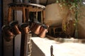 Traditional Turkish coffeepot made of copper