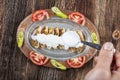 Traditional Turkish Cuisine Beyti Kebab Royalty Free Stock Photo