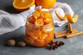 From traditional Turkish cuisine Orange peel jam (Turkish name Portakal kabugu receli Royalty Free Stock Photo