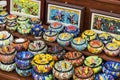 Traditional Turkish decorative ceramics for interior Royalty Free Stock Photo