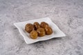 Traditional turkish delicious chestnut dessert