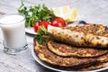 Traditional Turkish foods; lahmacun Royalty Free Stock Photo