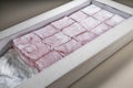 Traditional Turkish delight in box Royalty Free Stock Photo