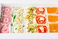 Traditional Turkish Delight in a box Royalty Free Stock Photo