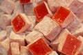 Traditional turkish delight lokum candy Royalty Free Stock Photo