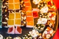 Traditional turkish delight  lokum candy Royalty Free Stock Photo