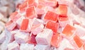 Traditional turkish delight  lokum candy Royalty Free Stock Photo