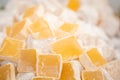 Traditional turkish delight  lokum candy Royalty Free Stock Photo