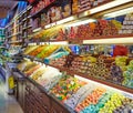 Traditional turkish delights sweets at the Grand Bazaar in Istanbul, Turkey. Royalty Free Stock Photo