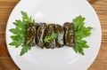 Traditional Turkish Dolma, Sarma or Dolmades Closeup Royalty Free Stock Photo