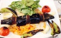 Eggplant Kebab - Turkish: Patlican Kebab Royalty Free Stock Photo