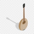 Traditional turkish music instrument isometric