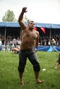 Traditional Turkish Oil Wrestling Royalty Free Stock Photo