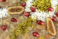 Traditional Turkish sweet Ashura ( Noah's pudding ) Royalty Free Stock Photo